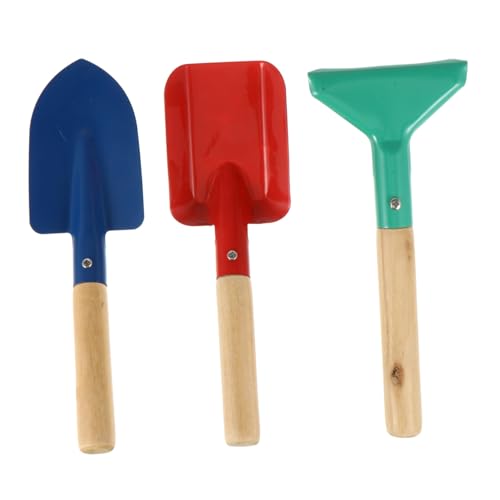 JUMPLAWN 3Stücke Teiliges Gartenwerkzeug Set Gartenschaufel Kelle Rechen mit Holzgriff für Kleine für Gartenarbeit und Blumenpflanzung von JUMPLAWN