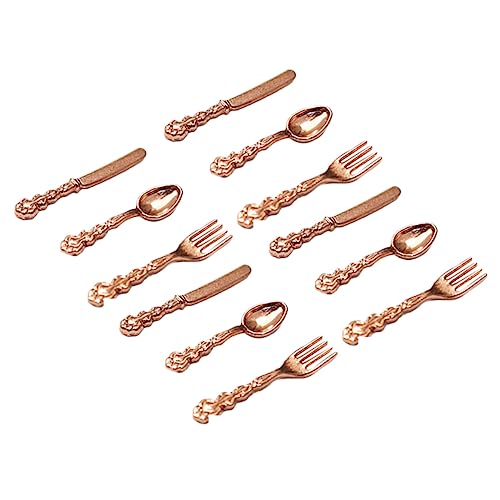 JUMPLAWN 4 Sätze Mini-Besteck Mini-Puppenhaus-Geschirr Mini-Geschirrdekoration Miniaturbesteck Spielküchenzubehör Mini-Geschirr-Kit Mini-Küchenutensilien Legierung Rose Gold JUMPLAWN 4 Sätze Mini-Besteck Mini-Puppenhaus-Geschirr Mini-Geschirrdekoration Miniaturbesteck Spielküchenzubehör Mini-Geschirr-Kit Mini-Küchenutensilien Legierung Rose Gold von JUMPLAWN