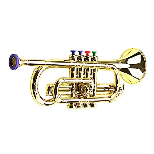 JUMPLAWN 4 Simulationslautsprecher Musikspielzeug Instrumentenspielzeug Musikinstrumente für kinderinstrumente kleine Trompete Trompetenspielzeug aus Kunststoff Plastik Golden JUMPLAWN 4 Simulationslautsprecher Musikspielzeug Instrumentenspielzeug Musikinstrumente für kinderinstrumente kleine Trompete Trompetenspielzeug aus Kunststoff Plastik Golden von JUMPLAWN