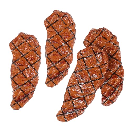 JUMPLAWN 4 Stck. simuliertes Steak Mini Steaks Künstliche Steak-Foto-Requisite Künstliche Lebensmittel-Requisiten braten winzig künstliche Nahrung Fake-Steak realistisch PVC JUMPLAWN 4 Stck. simuliertes Steak Mini Steaks Künstliche Steak-Foto-Requisite Künstliche Lebensmittel-Requisiten braten winzig künstliche Nahrung Fake-Steak realistisch PVC von JUMPLAWN