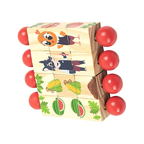 JUMPLAWN 4 Stück Holz Rotationspuzzle Pädagogisches für Tiermotiven Fördert Problemlösungsfähigkeiten und Räumliches für Kleinkinder und Vorschulkinder JUMPLAWN 4 Stück Holz Rotationspuzzle Pädagogisches für Tiermotiven Fördert Problemlösungsfähigkeiten und Räumliches für Kleinkinder und Vorschulkinder von JUMPLAWN