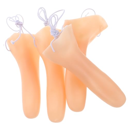 JUMPLAWN 4 Stück Lange Nasenstütze Große Nase Nasenringe Cosplay Prothesennase Gefälschte Nase Mund Nasenpiercings Nase Halloween Kostüm Nasenbluten Lange Prothesennase Maske Vinyl von JUMPLAWN
