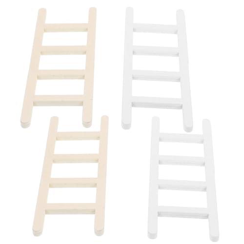 JUMPLAWN 4 Stück Mini-holzleitern, Miniaturen, Mikro-landschaftsleiter, Szenen-Layout-Leiter von JUMPLAWN