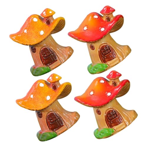 JUMPLAWN 4 Stück Mini-pilzhaus Aus Kunstharz, Miniatur-Ornamente, Mikro-landschaftsdekoration JUMPLAWN 4 Stück Mini-pilzhaus Aus Kunstharz, Miniatur-Ornamente, Mikro-landschaftsdekoration von JUMPLAWN