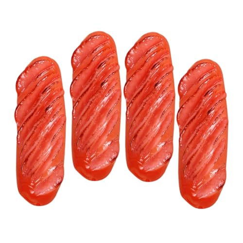 JUMPLAWN 4 Stück Realistische Künstliche Hot Dogs Modell für Küchen Dekoration Fotografie Requisiten und Kunstprojekte für Messen und Ausstellungen von JUMPLAWN