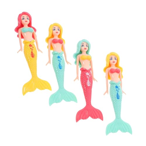 JUMPLAWN 4 Stück Unterwasser für Mermaid Tauchspielzeug für Pool Fördert Schwimmfähigkeiten und Spaß Beim Sicheres Material ohne Grate für Junge von JUMPLAWN