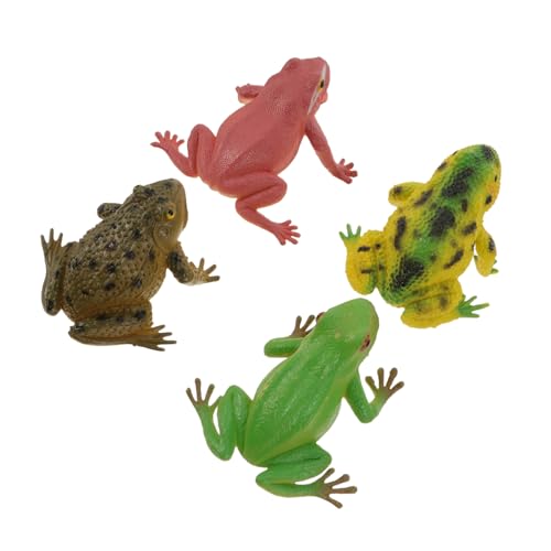 JUMPLAWN 4 Stücke Kreative Künstliche Frösche Ornamente Lebensechte Simulation Frösche Für Jungen Und Mädchen Spielen Wohnzimmer von JUMPLAWN