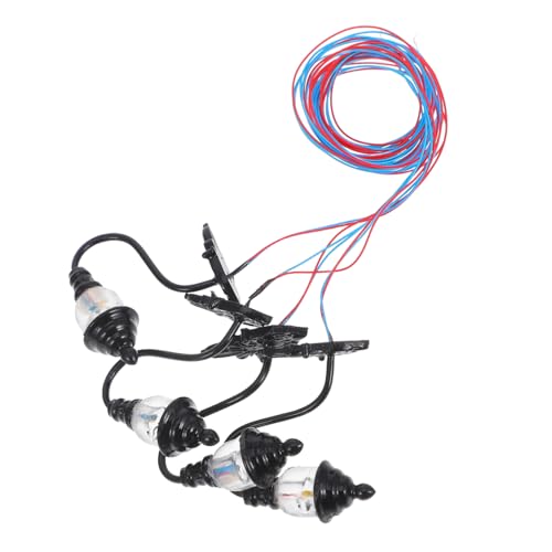 JUMPLAWN 4 Teilige Wandlampen Simulation Mini Lampe Puppenhaus Beleuchtung Miniatur Figuren Zum Basteln Miniatur Szenen Zubehör Puppenhaus Leuchten Mini Hof Lampe Mini von JUMPLAWN