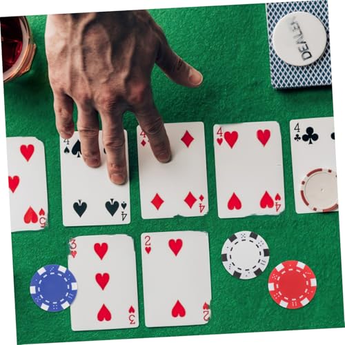 JUMPLAWN 40 Stück Teiliges Pokerchip aus Kunststoff Stapelbare Runde Spielchips für Poker und Brettspiele Vielseitig als Spielsteine und Zählchips für Kartenzimmer und Partys Leicht und von JUMPLAWN