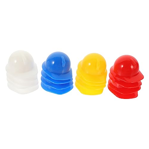 JUMPLAWN 40St Mini-Bauhut puppenhelm puppenzubehör Spielzeughut Funny hat schutzhelm Mini-Cowboyhut kleine Puppenmütze Hut anziehen Vogelhelm aus Kunststoff Vogelhelm für Haustiere Plastik von JUMPLAWN