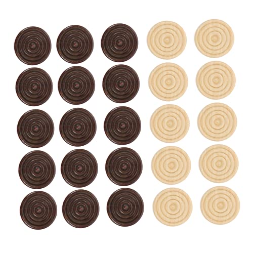 JUMPLAWN 48Stücke Holz Checkers Teiliges Runde Spielsteine für Dame und Schachspiel Holzspielzeugzubehör Holz für Brettspiele JUMPLAWN 48Stücke Holz Checkers Teiliges Runde Spielsteine für Dame und Schachspiel Holzspielzeugzubehör Holz für Brettspiele von JUMPLAWN