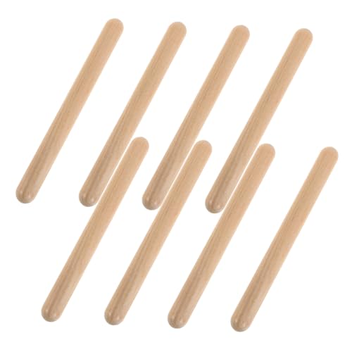 JUMPLAWN 4Paare Holz Rhythmussticks Musikinstrumente für Vorschulkinder Orff Percussion Musikalischen Früherziehung und Interaktion im Klassenzimmer von JUMPLAWN
