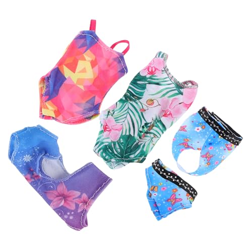 JUMPLAWN 4Sätze Mini für Puppen Teiliges mit Modischen Badeanzügen Strandkleidungszubehör und Bezaubernden Details für Kreatives und Fantasievolles Rollenspiel JUMPLAWN 4Sätze Mini für Puppen Teiliges mit Modischen Badeanzügen Strandkleidungszubehör und Bezaubernden Details für Kreatives und Fantasievolles Rollenspiel von JUMPLAWN