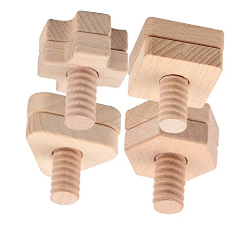 JUMPLAWN 4sätze Teiliges Aus Holzspielzeug Für Geometrische Formen Mit Schraubenzubehör Frühe Lernspielzeuge Kognitiven Fähigkeiten Und Feinmotorik JUMPLAWN 4sätze Teiliges Aus Holzspielzeug Für Geometrische Formen Mit Schraubenzubehör Frühe Lernspielzeuge Kognitiven Fähigkeiten Und Feinmotorik von JUMPLAWN