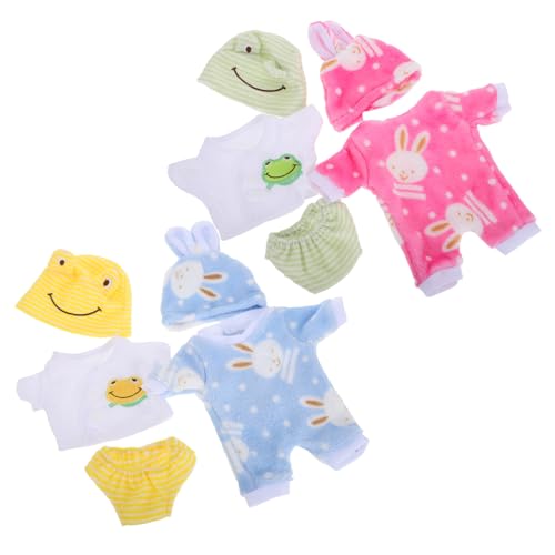 JUMPLAWN 4Sätze Teiliges Puppenspielanzug Für Babypuppen Niedliche Tierkostüme Frosch Frosch Hase Und Hase Für Amerikanische Puppen JUMPLAWN 4Sätze Teiliges Puppenspielanzug Für Babypuppen Niedliche Tierkostüme Frosch Frosch Hase Und Hase Für Amerikanische Puppen von JUMPLAWN