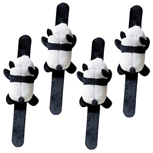 JUMPLAWN 4Stücke Cartoon Panda Plüsch Armbänder für Lustige Slap Armbänder für Partys Geburtstagsgeschenke und Kreative DIY Projekte von JUMPLAWN