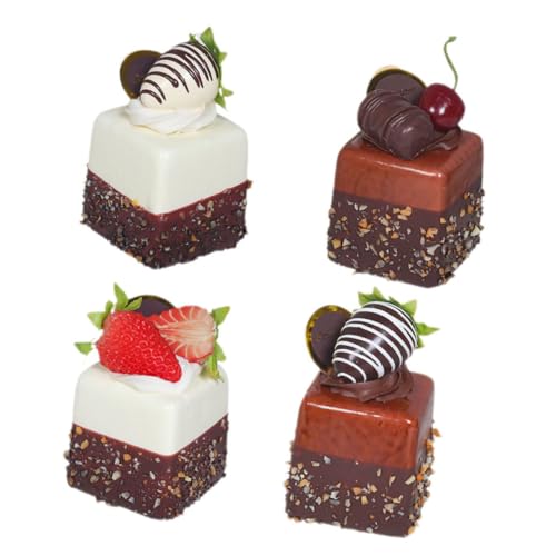 JUMPLAWN 4Stücke Gefälschte Kuchenmodelle Realistische Dessert Requisiten für Hochzeiten Partys und Fotografie Dekoratives Lebensmittel Langlebig JUMPLAWN 4Stücke Gefälschte Kuchenmodelle Realistische Dessert Requisiten für Hochzeiten Partys und Fotografie Dekoratives Lebensmittel Langlebig von JUMPLAWN