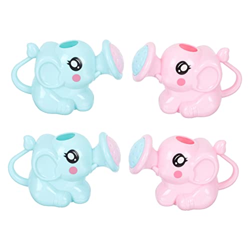 JUMPLAWN 4Stücke Gießkanne Teiliges mit Niedlichem Cartoon Elefant für Badespaß Ergonomisches Design für Jungen und Mädchen von JUMPLAWN
