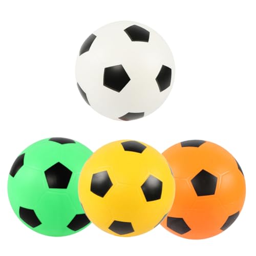 JUMPLAWN 4Stücke Outdoor Fußballspielzeug für Leiser Hüpfball für Spiele im Freien Fördert und Soziale Fähigkeiten Leicht und Tragbar von JUMPLAWN