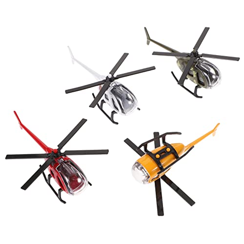 JUMPLAWN 4Stücke Teiliges Flugzeugmodell Realistische Metallflugzeuge für Jungs und Mädchen Dekorative Hubschrauber für Zuhause Büro und Schlafzimmer Langlebige und Sichere von JUMPLAWN