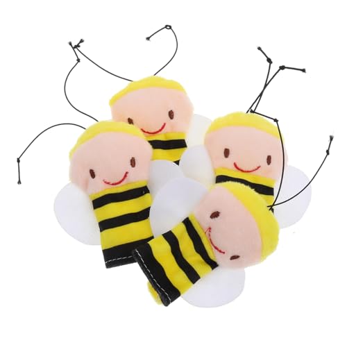 JUMPLAWN 4Stücke Teiliges Niedlicher Plüschtier Fingerpuppen für Kleinkinder Interaktive Tierfingerpuppen aus Weichem Plüsch für Frühe Bildung und Familienspaß von JUMPLAWN