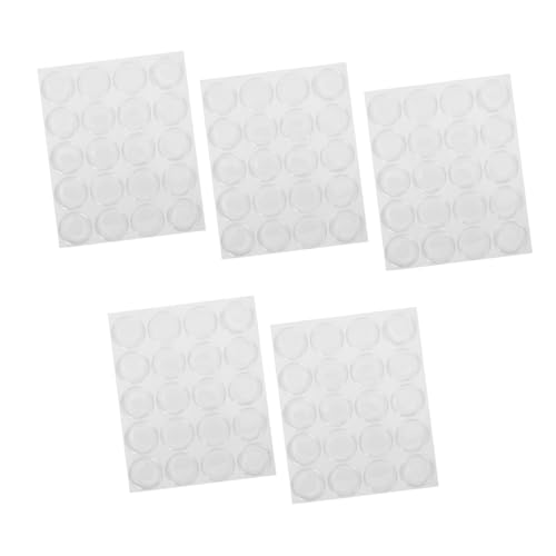 JUMPLAWN 5 Blatt Runde Transparente Harz Edelstein Aufkleber Selbstklebend Wasserfest für DIY Schmuck Uhr Dekoration Handwerk Zubehör von JUMPLAWN