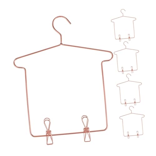 JUMPLAWN 5 Sätze Mini Kleiderbügel für Puppen Metallische Aufhänger für Puppenkleider Hosen und Outfits für Puppenhäuser Roségoldene JUMPLAWN 5 Sätze Mini Kleiderbügel für Puppen Metallische Aufhänger für Puppenkleider Hosen und Outfits für Puppenhäuser Roségoldene von JUMPLAWN