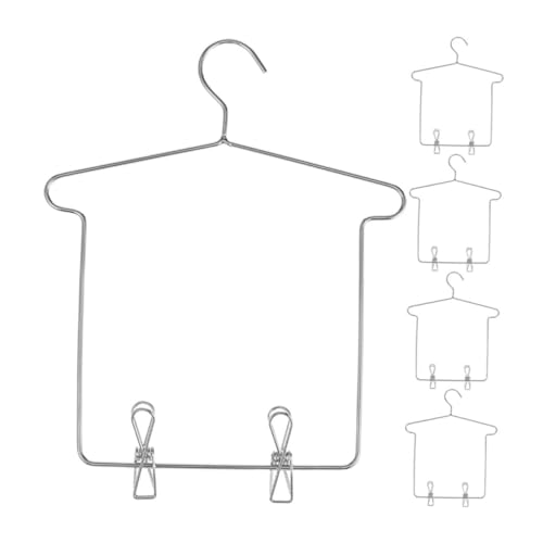 JUMPLAWN 5 Sätze Teiliges Wäscheklammern für Puppenbekleidung Elegante Metallkleiderbügel mit Clips für Puppenoutfits für Puppenhäuser Silberfarben JUMPLAWN 5 Sätze Teiliges Wäscheklammern für Puppenbekleidung Elegante Metallkleiderbügel mit Clips für Puppenoutfits für Puppenhäuser Silberfarben von JUMPLAWN