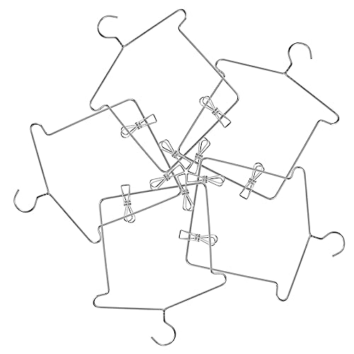 JUMPLAWN 5 Sets Puppenbügel Babypuppe Miniatur Kleiderbügel Samt Puppenkleidung Aufbewahrungszubehör Kleiderbügel Kleiderbügel Hosenträger Hemdbügel Vier Puppenhaken Eisen von JUMPLAWN