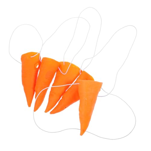 JUMPLAWN 5 Stück Karottennase für Clowns Elastische Cosplay Requisiten aus Vinyl für Karneval Halloween und Kostümpartys Realistische Accessoires für Verschiedene Anlässe von JUMPLAWN