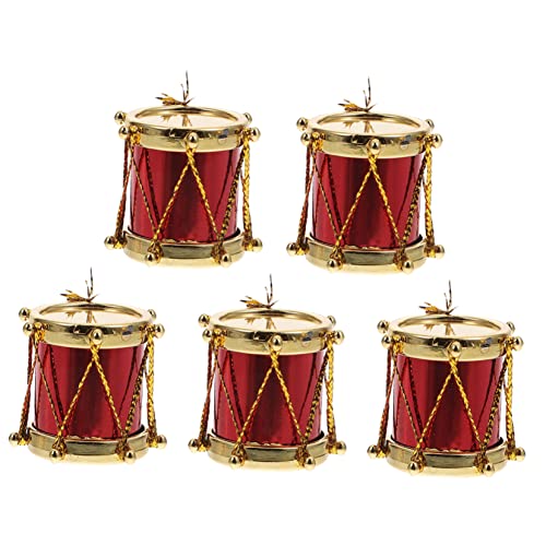 JUMPLAWN 5 Stück Mini-Musikinstrument- Musikinstrumentenmodell Schlagzeug Mini-House-Musikinstrument Mini-Percussion-Trommel Trommel Miniatur Musical Pp von JUMPLAWN
