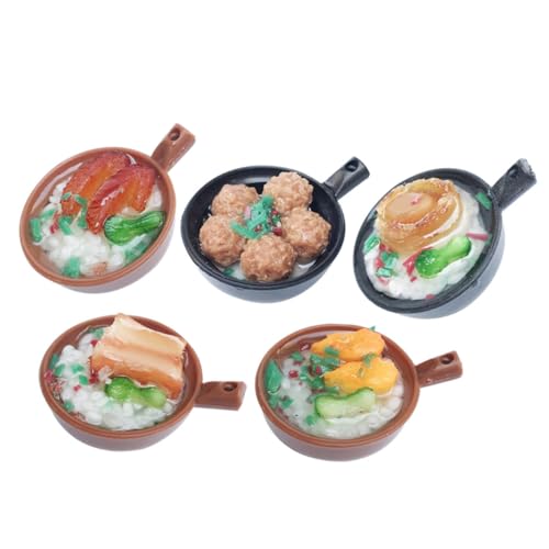 JUMPLAWN 5 Stück Mini -lebensmittelspielmodell Puppenhaus-Miniatur-Essen Mini-hausversorgung Kleine Mini- -Food-Modelle Kleines Ausstellungsessen Desktop -Ornamente von JUMPLAWN