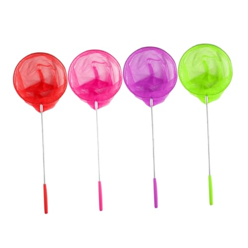 JUMPLAWN 5 Stück Teiliges Edelstahl Teleskopnetz Ausziehbar für Bunte Insektenfangnetze mit Rutschfestem Griff Sicher für Schmetterlinge Kleine Fische und Outdoor Abenteuer Zufällige Farbe von JUMPLAWN