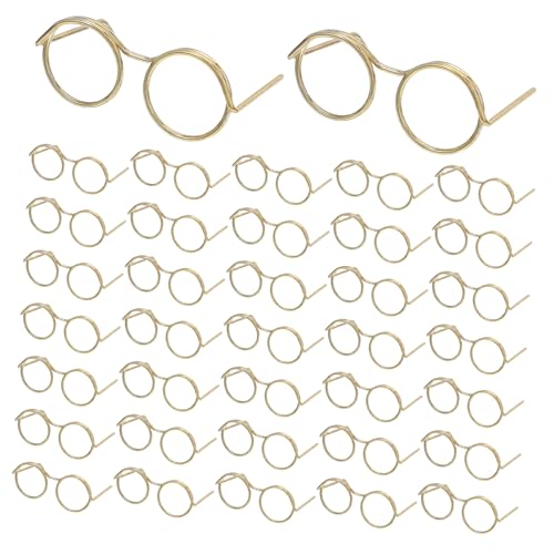 JUMPLAWN 50 Stück Miniatur Puppenbrillen Metallrahmen Runde Sonnenbrillen Realistische Puppenhaus Accessoires für DIY Bastelprojekte Kreative Mini Brillen JUMPLAWN 50 Stück Miniatur Puppenbrillen Metallrahmen Runde Sonnenbrillen Realistische Puppenhaus Accessoires für DIY Bastelprojekte Kreative Mini Brillen von JUMPLAWN