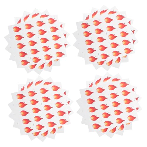 JUMPLAWN 500 STK Flammenaufkleber Küchenetiketten für Behälter dekorative Etiketten für Gläser Feuer Aufkleber mini Aufkleber lustige Aufkleber Etiketten Aufkleber kleine Klebeetiketten PVC von JUMPLAWN