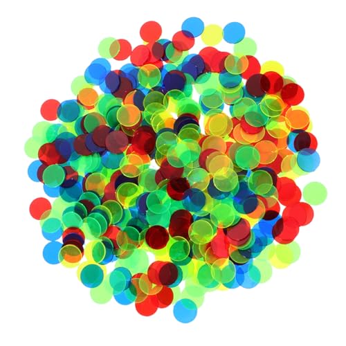 JUMPLAWN 500stücke Bunte Kunststoff-zählchips Für Bingo-Spiele Für Unterricht Und Spiele Zufälligen Farben Pack von JUMPLAWN