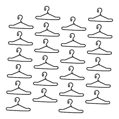 JUMPLAWN 50stücke Mini Kleiderbügel Für Puppen Metall Kleiderbügel rutschfest Platzsparend Für Puppenkleidung Für Kleine Puppen Und Actionfiguren von JUMPLAWN