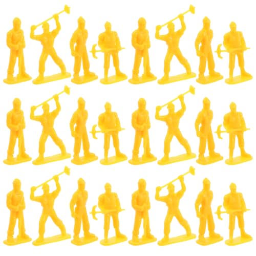JUMPLAWN 50 Stück Miniatur Arbeiterfiguren Realistische Figuren für Kinder Bauparty Zubehör Schreibtisch Dekoration Simulationsmodelle für Rollenspiele Kleinkind Spielzeug von JUMPLAWN