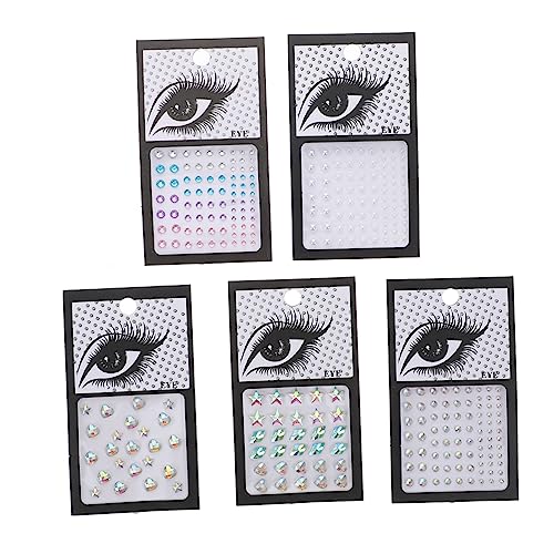 JUMPLAWN 5Blätter Gesichtsjuwelen Aufkleber Selbstklebende Rhinestone Aufkleber für Ohrringe Gesicht Augenbrauen Hochwertige Strasssteine Verschiedenen Formen und Farben JUMPLAWN 5Blätter Gesichtsjuwelen Aufkleber Selbstklebende Rhinestone Aufkleber für Ohrringe Gesicht Augenbrauen Hochwertige Strasssteine Verschiedenen Formen und Farben von JUMPLAWN