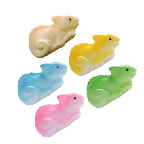 JUMPLAWN 5St Mikrolandschaftseidechse gartenzubehör gartenfiguren Mini Echse Reptilien Figuren Cartoon Echse Reptilien-Gastgeschenke Landschafts-Puppenhaus- Tierfiguren Harz von JUMPLAWN