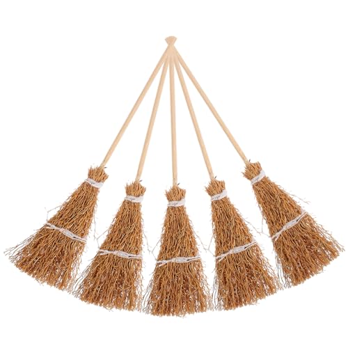 JUMPLAWN 1:12 Mini Besen Requisiten Set Hand-Woven Puppenhaus Besen Ihre Puppenhaus Szene JUMPLAWN 1:12 Mini Besen Requisiten Set Hand-Woven Puppenhaus Besen Ihre Puppenhaus Szene von JUMPLAWN