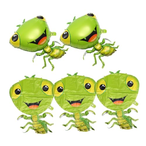 JUMPLAWN 5Stücke Cartoon Mantis Folienballons Lustige Partydekoration für Kindergeburtstage Foto Requisiten und Raumgestaltung aus Langlebigem Aluminiumfolienmaterial von JUMPLAWN