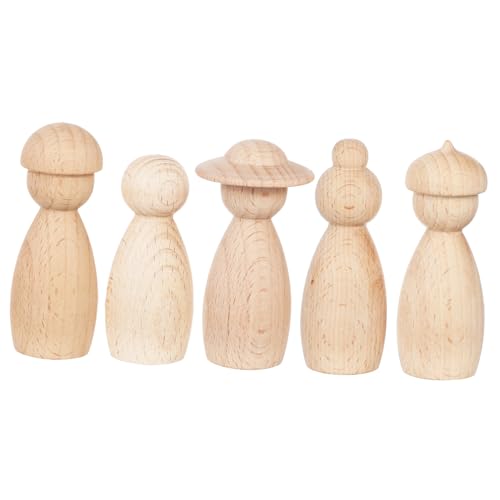 JUMPLAWN 5Stücke DIY Puppenmodelle Teiliges aus Holz Unbemalte Marionetten für Kreative Bastelideen und Graffiti für Wohndekoration und Feste JUMPLAWN 5Stücke DIY Puppenmodelle Teiliges aus Holz Unbemalte Marionetten für Kreative Bastelideen und Graffiti für Wohndekoration und Feste von JUMPLAWN