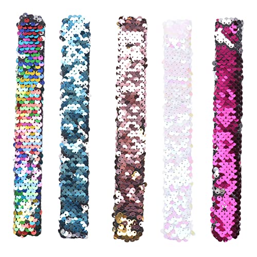 JUMPLAWN 5Stücke Meerjungfrau Glitzerarmbänder für Leuchtende Slap Armbänder als Partygeschenke Exquisites Design Sicheres und Umweltfreundliches Material Geeignet JUMPLAWN 5Stücke Meerjungfrau Glitzerarmbänder für Leuchtende Slap Armbänder als Partygeschenke Exquisites Design Sicheres und Umweltfreundliches Material Geeignet von JUMPLAWN