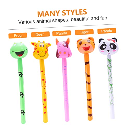 JUMPLAWN 5Stücke Teiliges Aufblasbares Tierspielzeug PVC Tier Stick für Lustige Designs Wie Kuh Tiger Panda und Hirsch für Gartenpartys und Festliche Dekoration JUMPLAWN 5Stücke Teiliges Aufblasbares Tierspielzeug PVC Tier Stick für Lustige Designs Wie Kuh Tiger Panda und Hirsch für Gartenpartys und Festliche Dekoration von JUMPLAWN