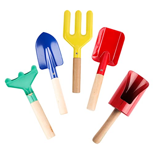 JUMPLAWN 5Stücke Teiliges Kindergarten Anpflanzungsset Gartenwerkzeuge Mit Holzgriffen Für Blumen Und Gemüsepflanzung Und Langlebig Für Jungen Und Jahren Perfektes JUMPLAWN 5Stücke Teiliges Kindergarten Anpflanzungsset Gartenwerkzeuge Mit Holzgriffen Für Blumen Und Gemüsepflanzung Und Langlebig Für Jungen Und Jahren Perfektes von JUMPLAWN