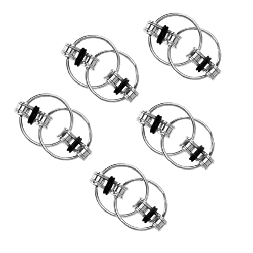 JUMPLAWN 5Stücke Teiliges Stressabbau Dekompressionskette für Erwachsene Pädagogisches Metallkettenspielzeug Kreativität und Entspannung von JUMPLAWN