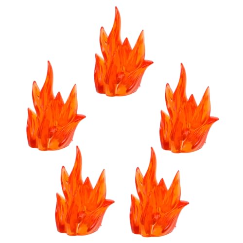 JUMPLAWN 5Stücke Teiliges mit Flammeneffekten für Actionfiguren Kinderbausteine für Kreatives und Fantasievolle Charaktergestaltung für Halloween Dekorationen von JUMPLAWN