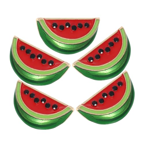 JUMPLAWN 5Stücke Wassermelonen Brosche Niedliche Anstecknadeln Aus Legierung Für Damen Für Partys Geburtstage Und Freizeit Perfektes Für Freunde Und Familie von JUMPLAWN