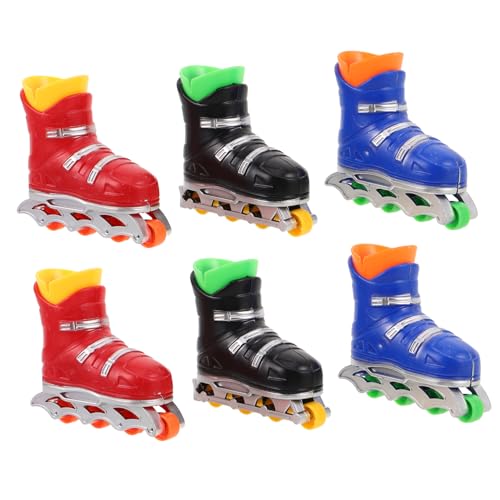 JUMPLAWN 6 Paare Set für Erwachsene Tragbare und Leichte Mini Skateboards für Büro Reisen und Freizeitspielzeug Schwarz Rot Blau JUMPLAWN 6 Paare Set für Erwachsene Tragbare und Leichte Mini Skateboards für Büro Reisen und Freizeitspielzeug Schwarz Rot Blau von JUMPLAWN